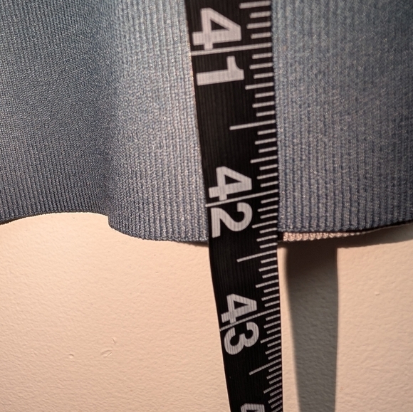 NWOT Zara Elegant Blue Ribbed Dress Strapless form fitting size Medium - Picture 3 of 7